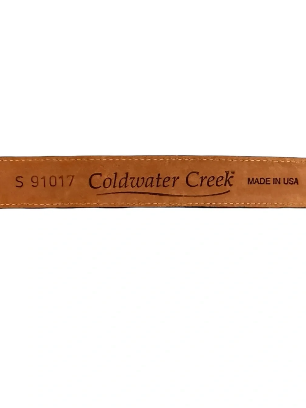 Vintage Coldwater Creek Croc Black Leather Belt with Decorative Silver Buckle S